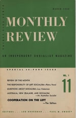 Monthly Review Volume 1, Number 11 (March 1950) [PDF]